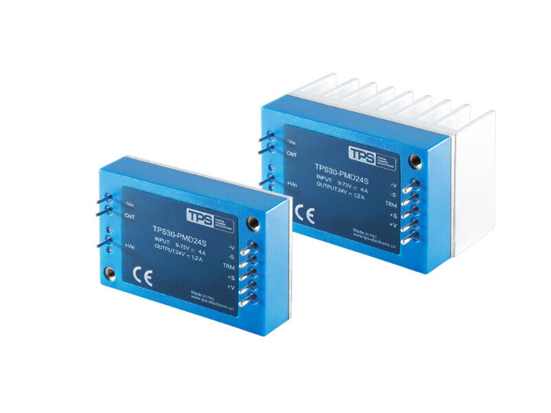 Eine Illustration eines DC-Wandlermoduls mit Darstellung seiner Komponenten.