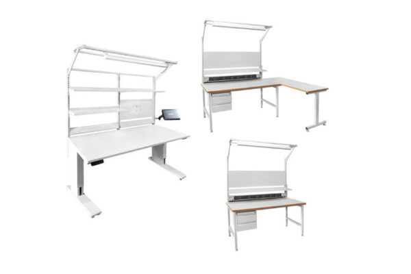 Features an illustration of a static-safe ESD workbench, highlighting the guide’s focus on safety, efficiency, and smart purchasing in electronics/industrial environments.