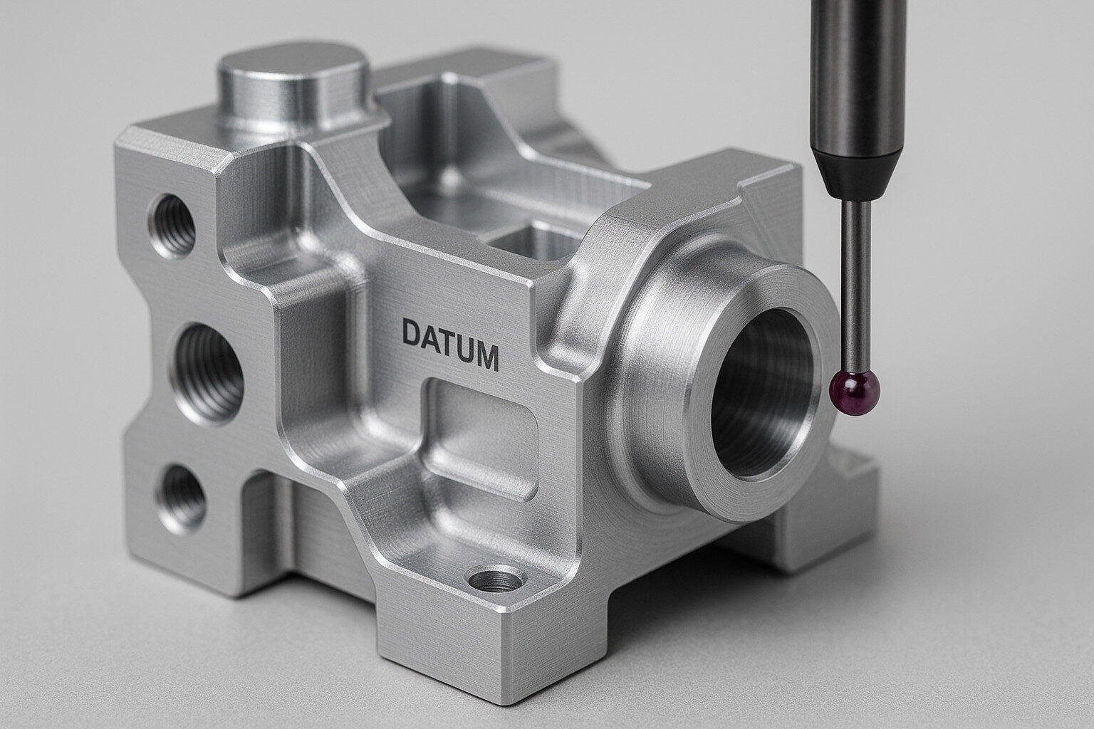 Bearbeitung von Präzisionsbauteilen, auf einer KMG geprüft – Gehäuse für eine mechatronische Baugruppe.