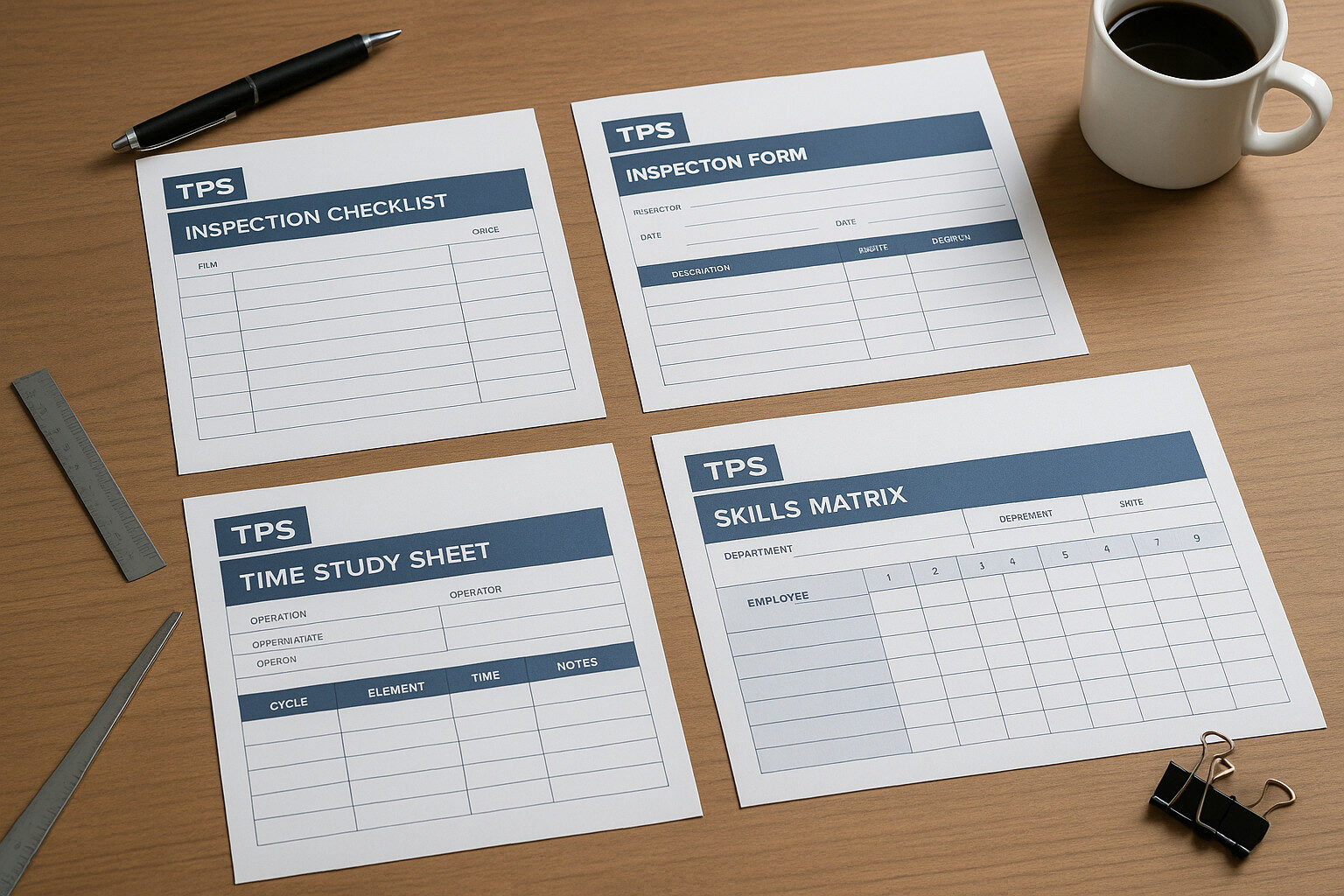 Templates for incoming goods inspection and line efficiency improvement.