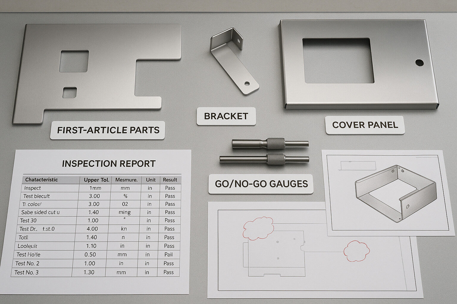 Erstmuster aus Blechprototypen mit Prüfberichten, die die Serie absichern.