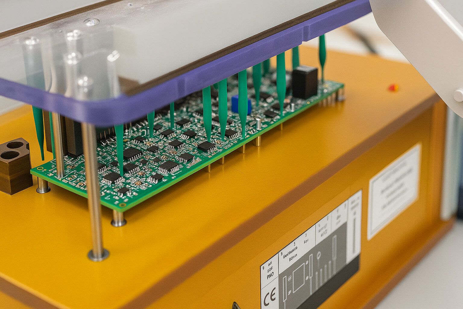 Automated SMT and THT PCB assembly line