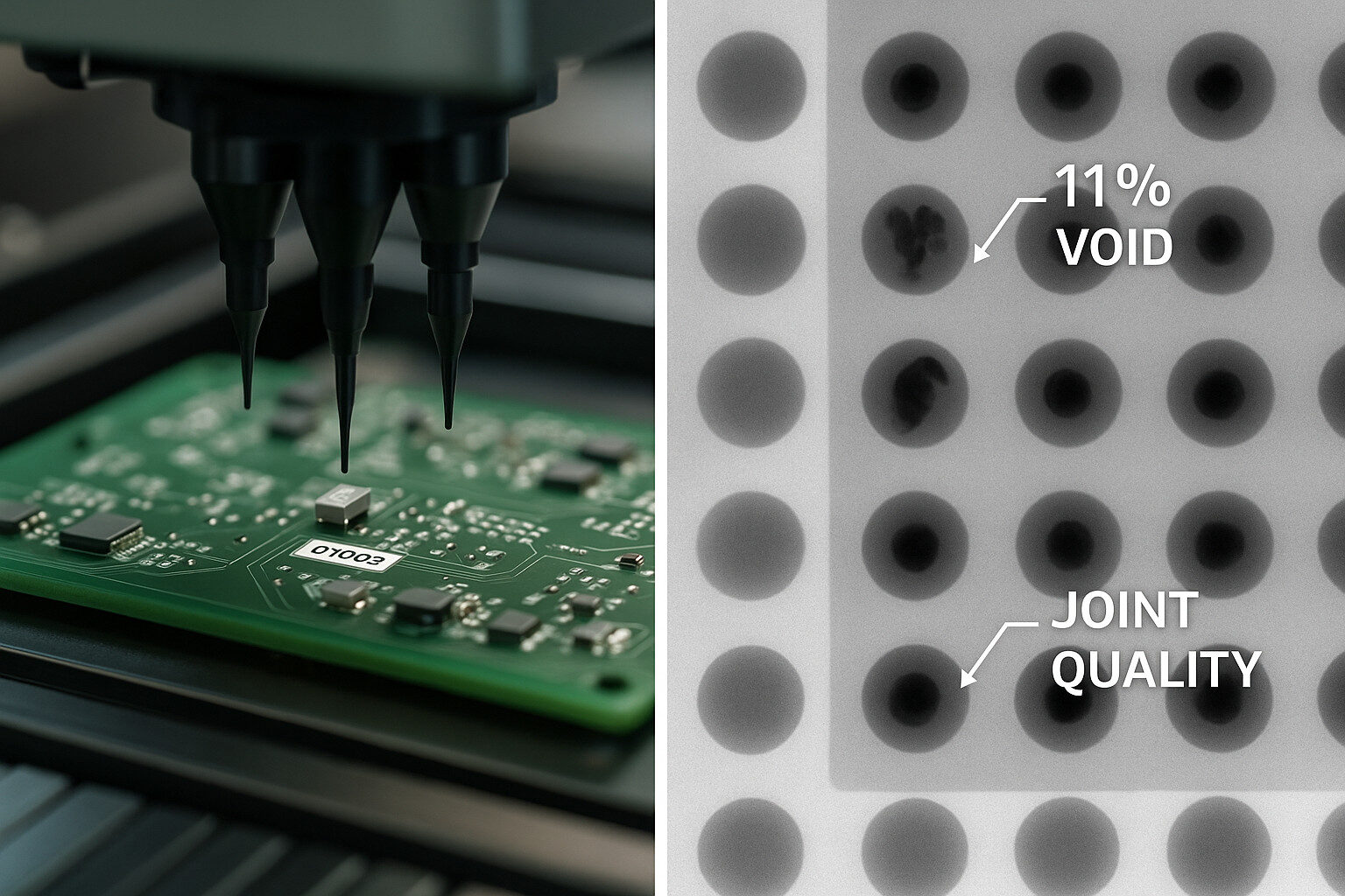 SMT placement and BGA X-ray verification ensuring high-reliability joints.