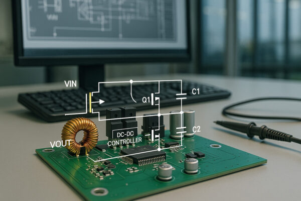 DC-DC buck-boost converter PCB