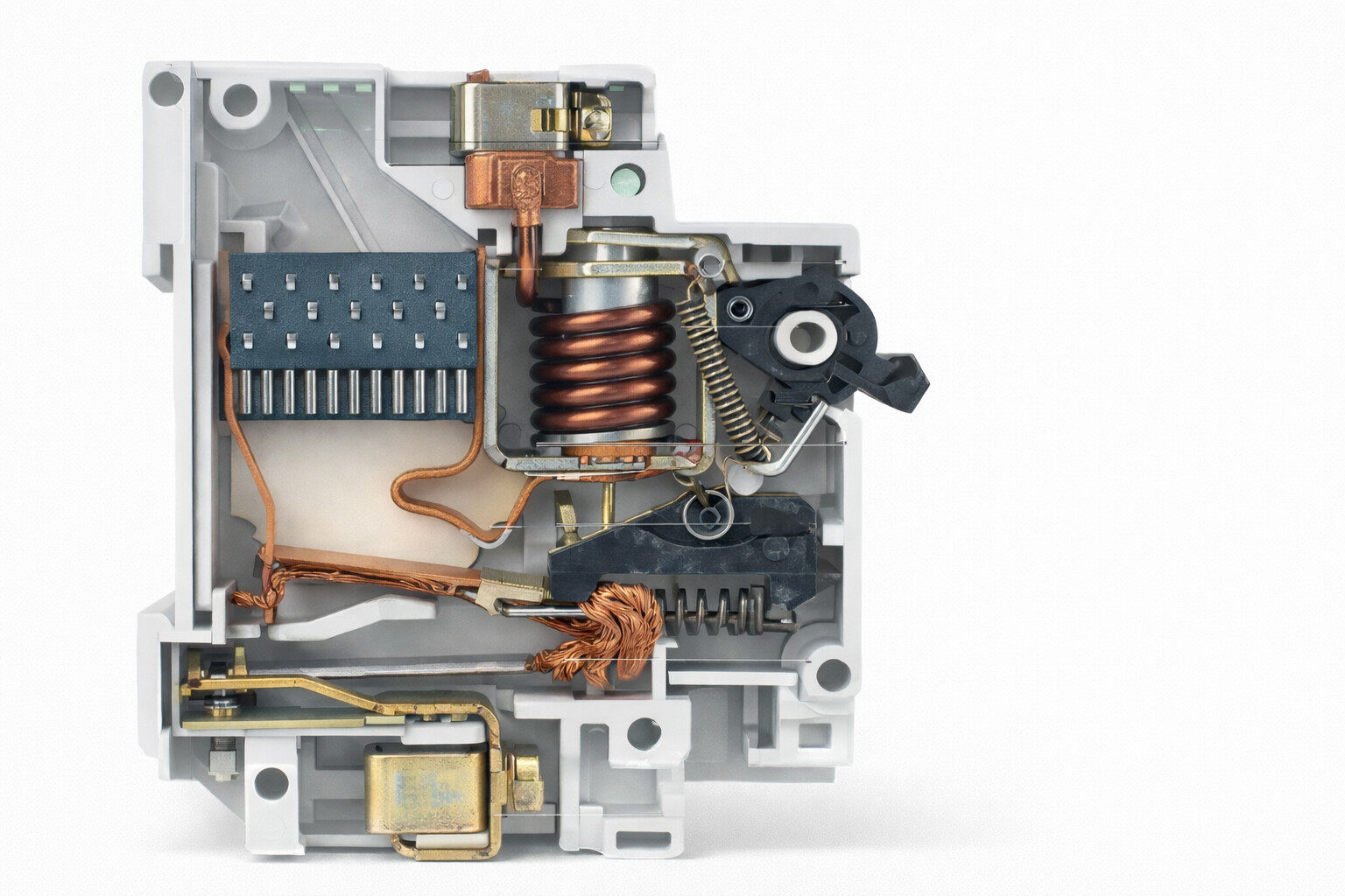 Innenaufbau eines Leitungsschutzschalters