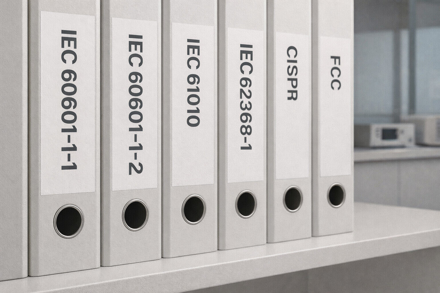 National and international EMC standards and safety standards referenced during compliance programs.