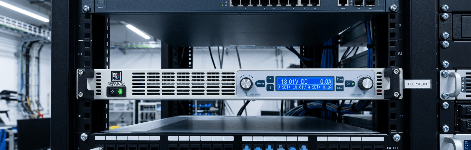 1U Rack Mount Programmable DC Power Supply
