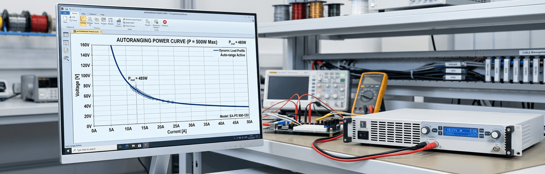 Autoranging Programmable Power Supply Curve
