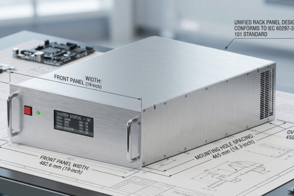 IEC 60297 compliant 19 inch rack chassis designed for custom power supply integration-1