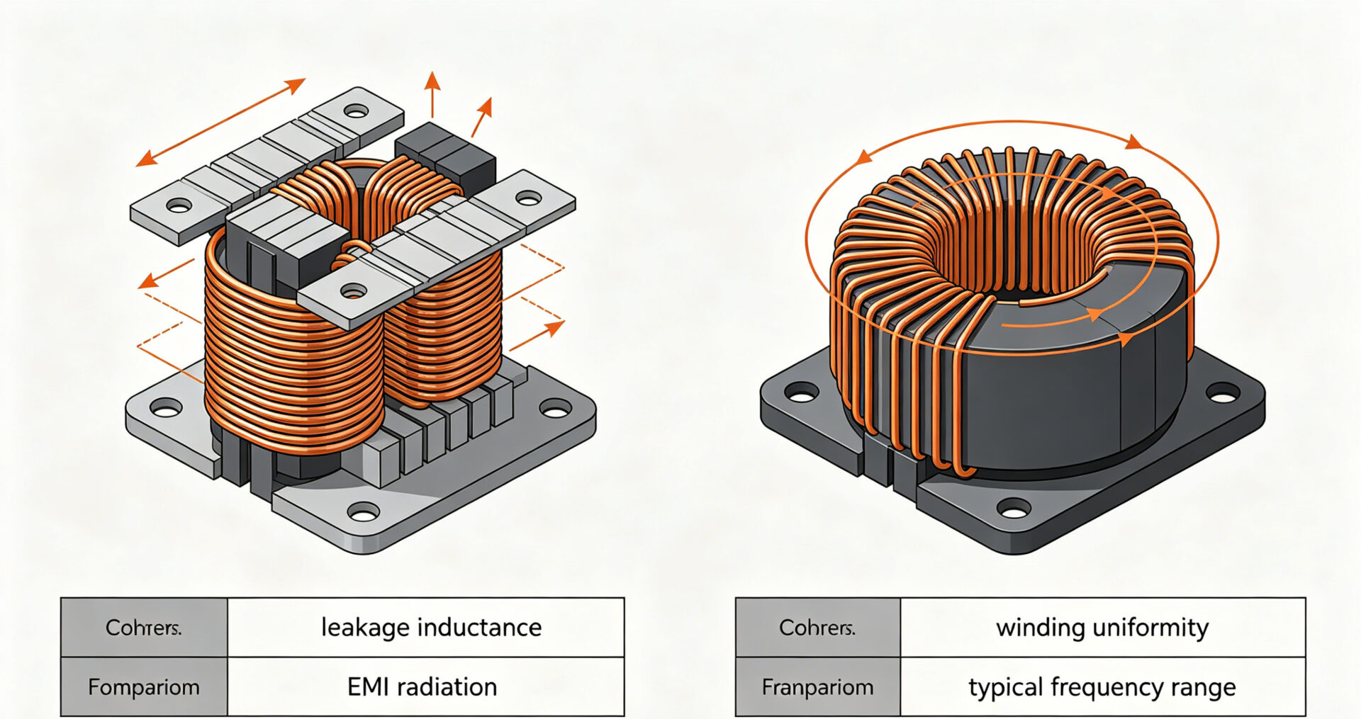 Bobbin Coil Winding vs Toroidal Winding Transformer Core Geometry Comparison