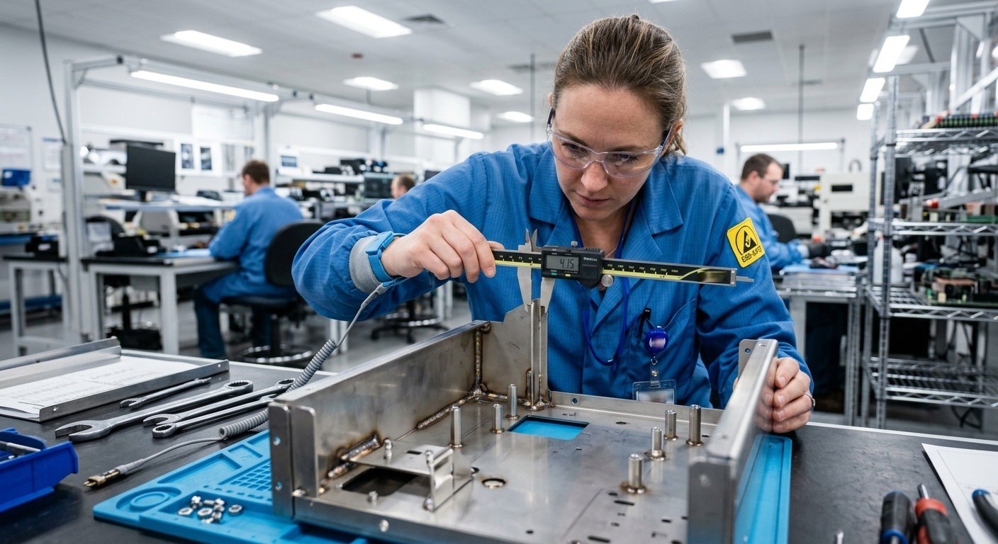 Custom-Metal-Enclosure-EMS-Quality-Inspection