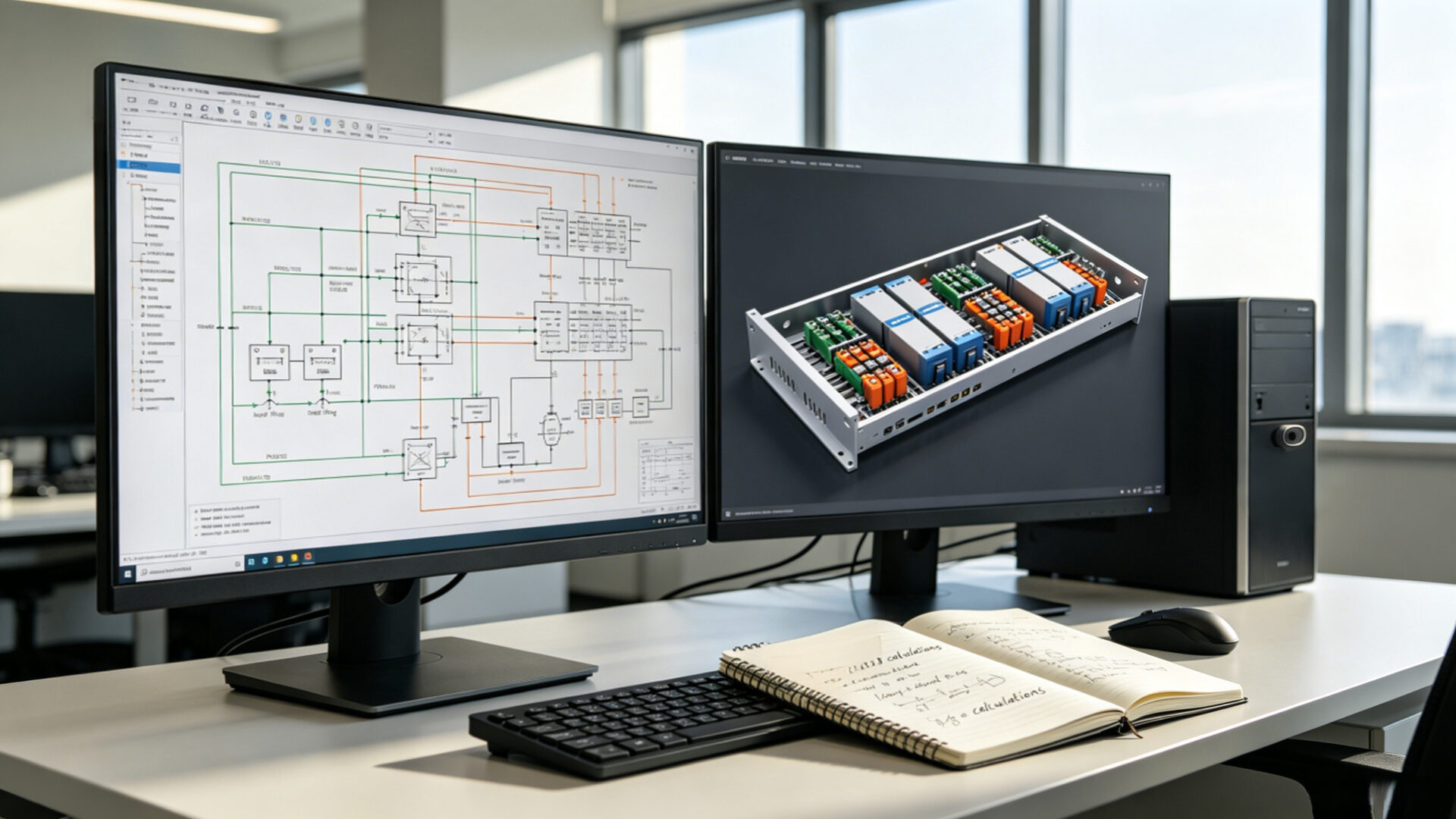 Data Center Power Supply Design Engineering Electrical Schematic Review DFM Workstation