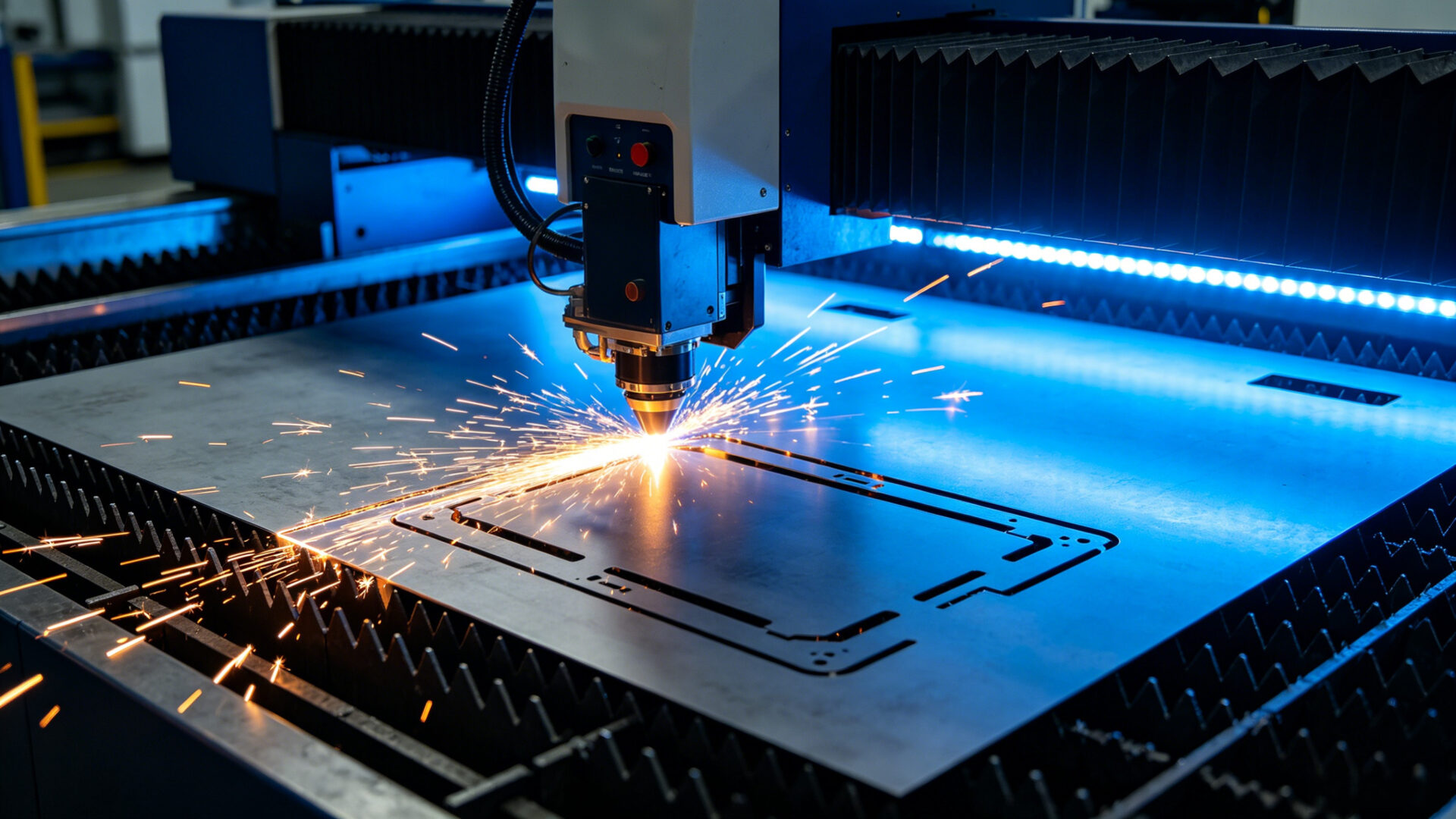 Fiber Laser Cutting Steel Plate Precision Data Center Cabinet Frame Component – TPS Elektronik