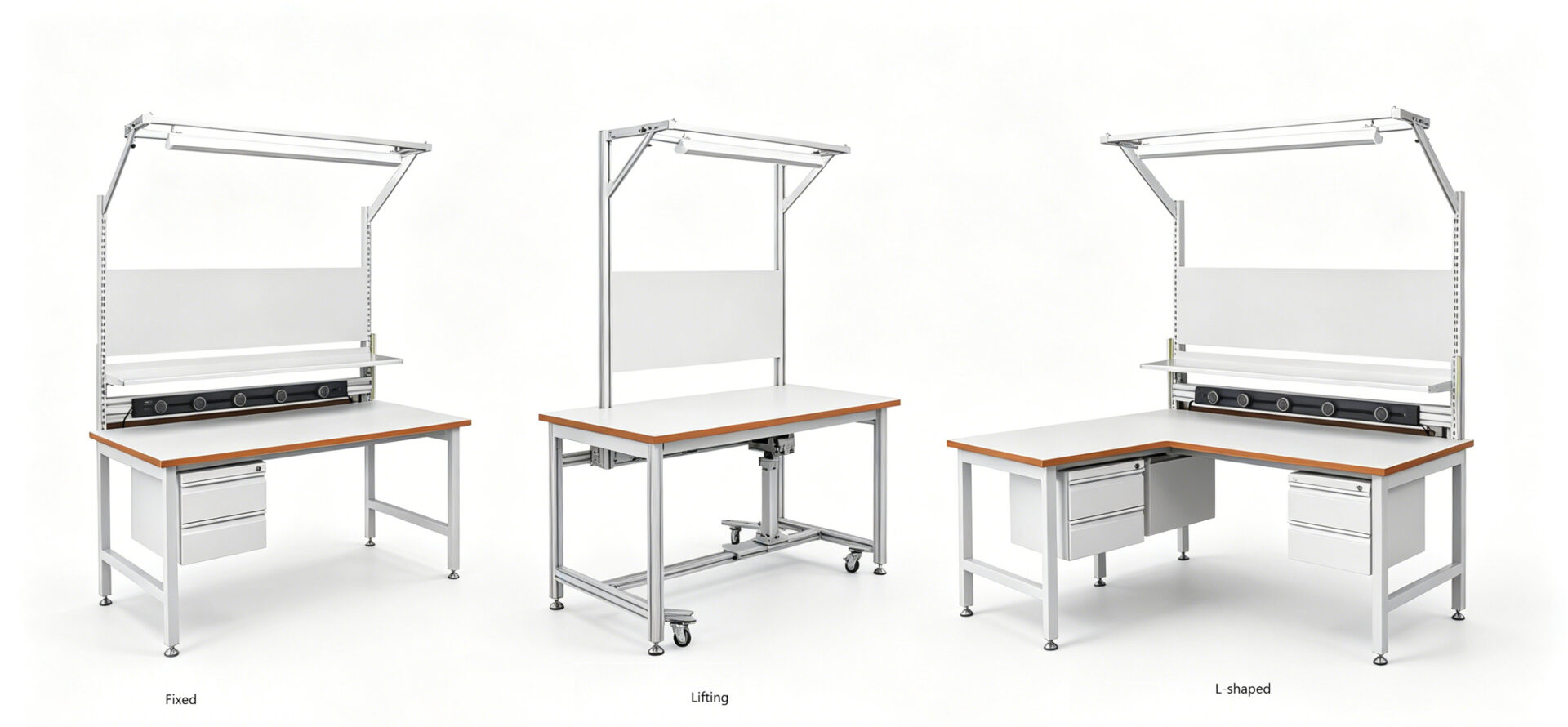 Height Adjustable ESD Workstation Fixed L-Shaped Product Line Comparison – TPS Elektronik