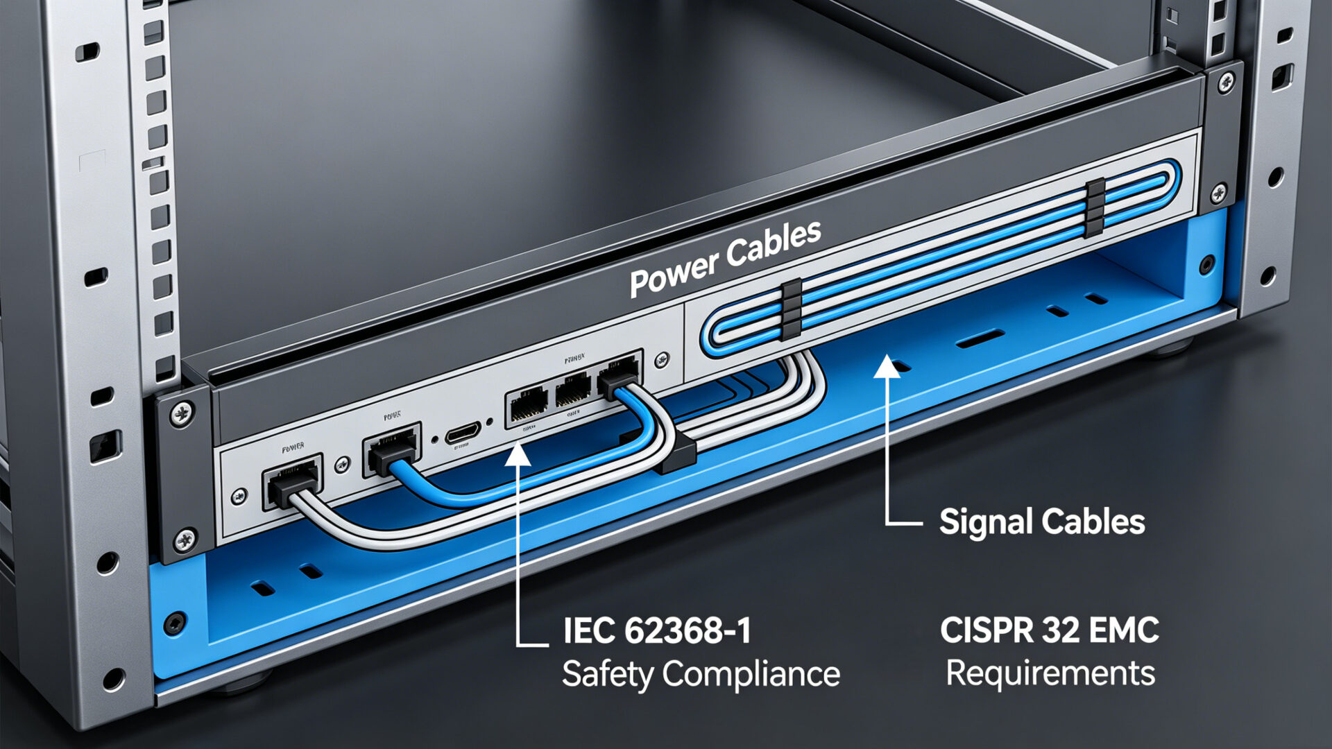 IEC 62368‑1 Compliant Rack Power Distribution Cable Management Electromagnetic Compatibility