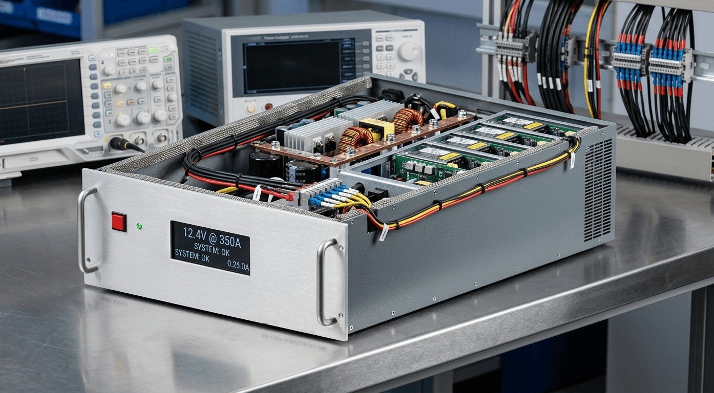 Inside-view-of-a-custom-power-supply-chassis-showing-high-density-power-components-and-EMC-shielding