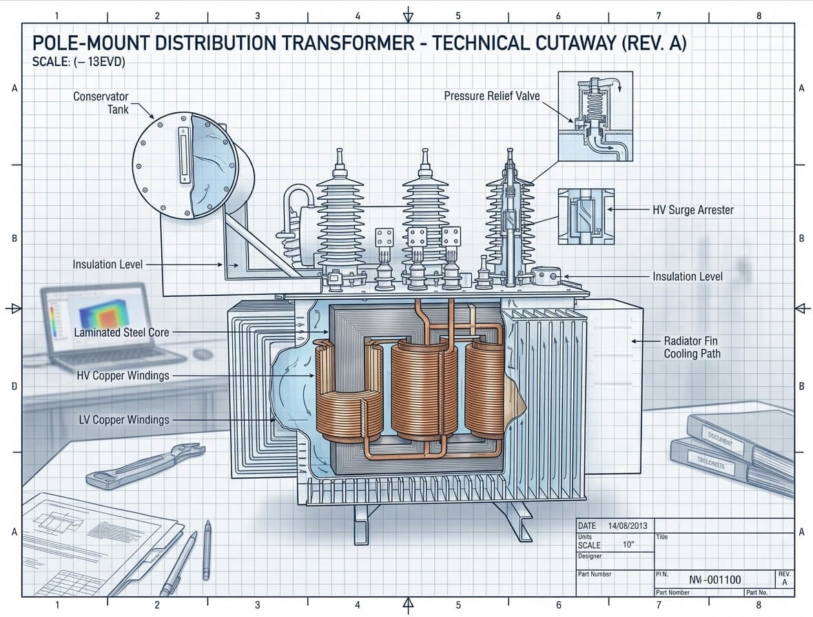 Oil-Immersed-Transformer-Copper-Winding-Arrester
