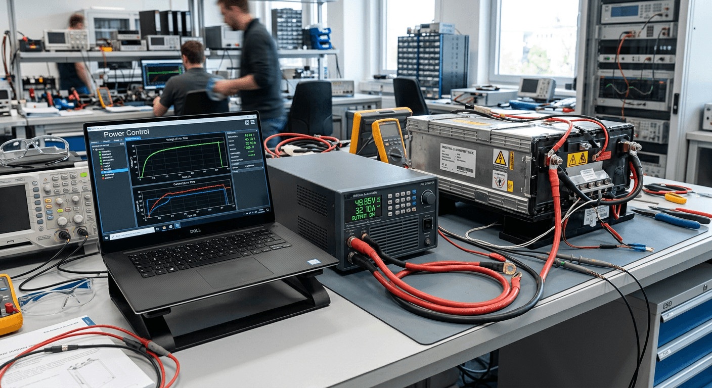 Precision-programmable-DC-power-supply-used-for-battery-testing-in-an-RD-laboratory-controlled-via-PC-software
