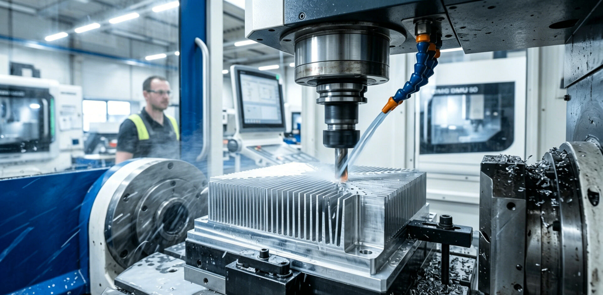 premium industrial cnc milling machine heatsink