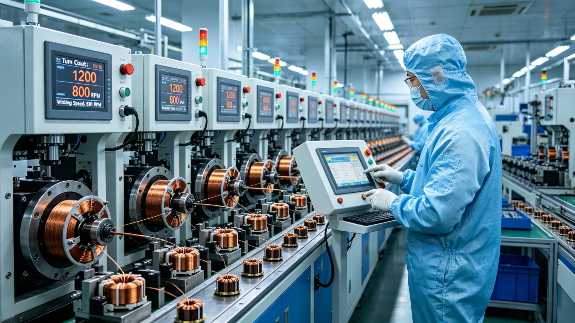 Automated Multi‑Axis Transformer Coil Winding Production Line Industry Power Supply – TPS Elektronik