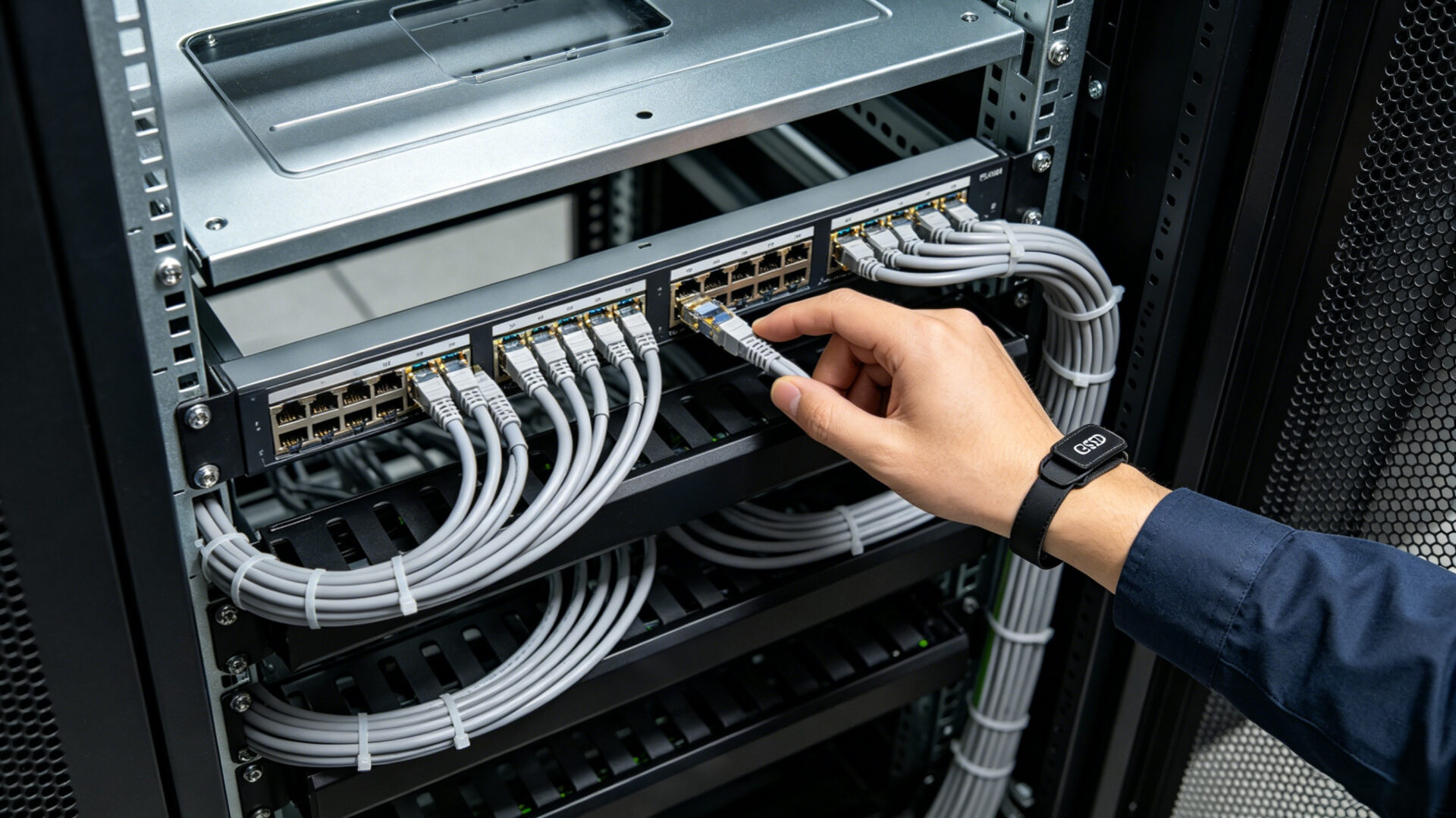 Data Center Cabinet Cable Routing Velcro Management Cat6A Ethernet Structured Cabling – TPS Elektronik