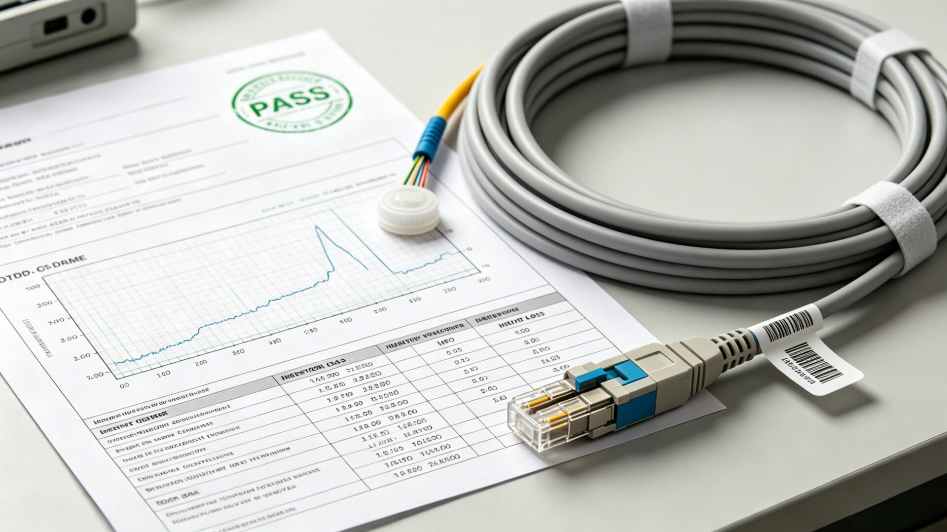 Factory Tested Pre‑Terminated Fiber Cable Assembly Report Quality Assurance Data Center – TPS Elektronik