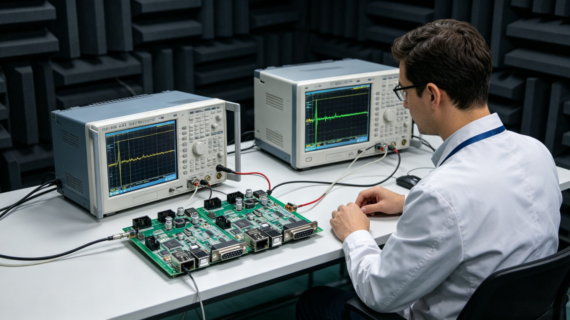 EMC Pre‑Compliance Test Power Supply PCB Conducted Emissions LISN – TPS Elektronik
