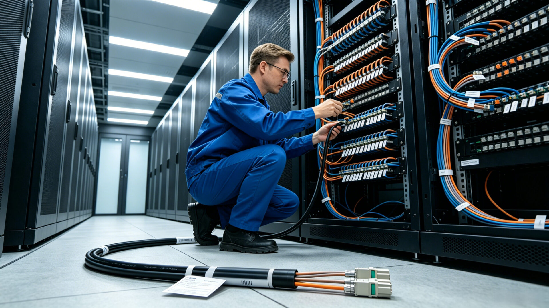 Data Center Cabinet Pre‑Terminated Copper Trunk Fiber Trunk Assembly Rapid Deployment – TPS Elektronik