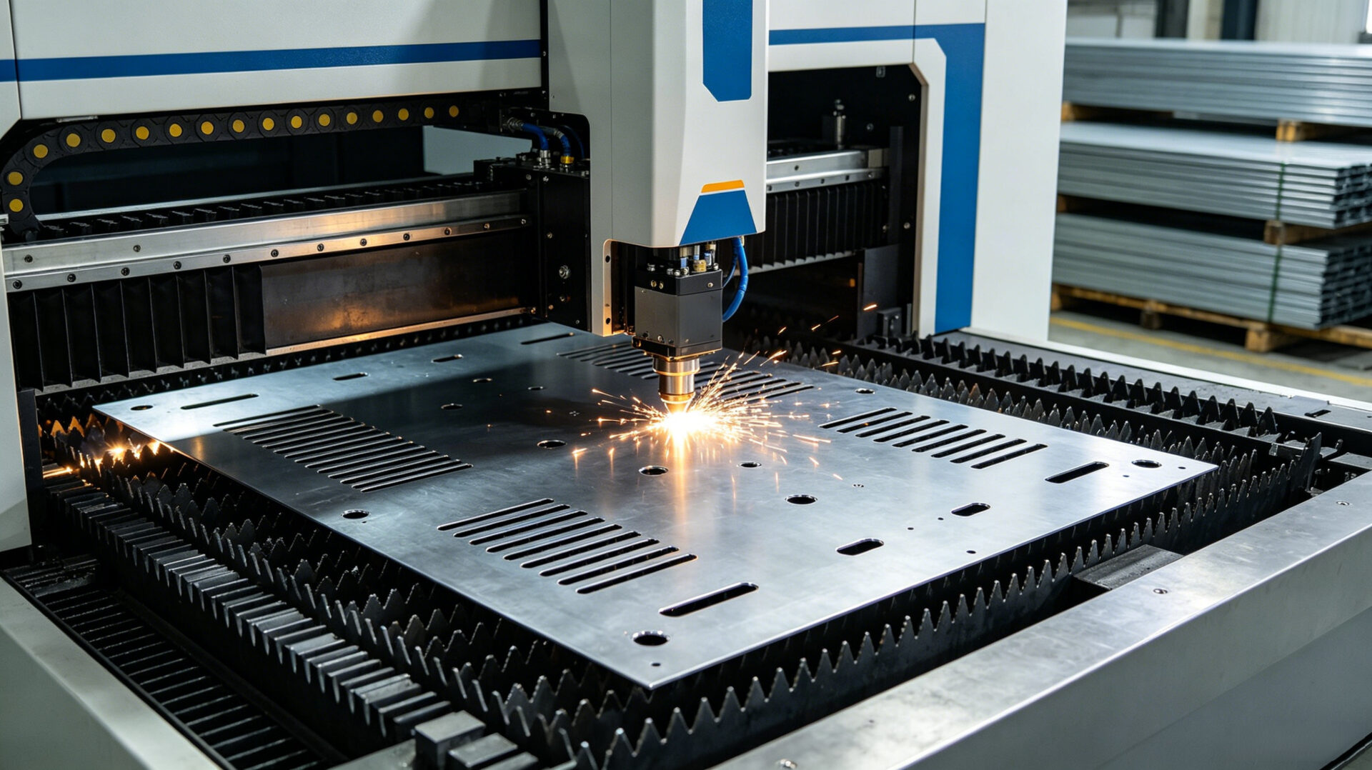 Fiber Laser Cutting Data Center Cabinet Steel Panel Precision Sheet Metal Fabrication – TPS Elektronik Faserlaserschneiden Rechenzentrumsschrank Stahlplatte Präzisionsblechfertigung – TPS Elektronik