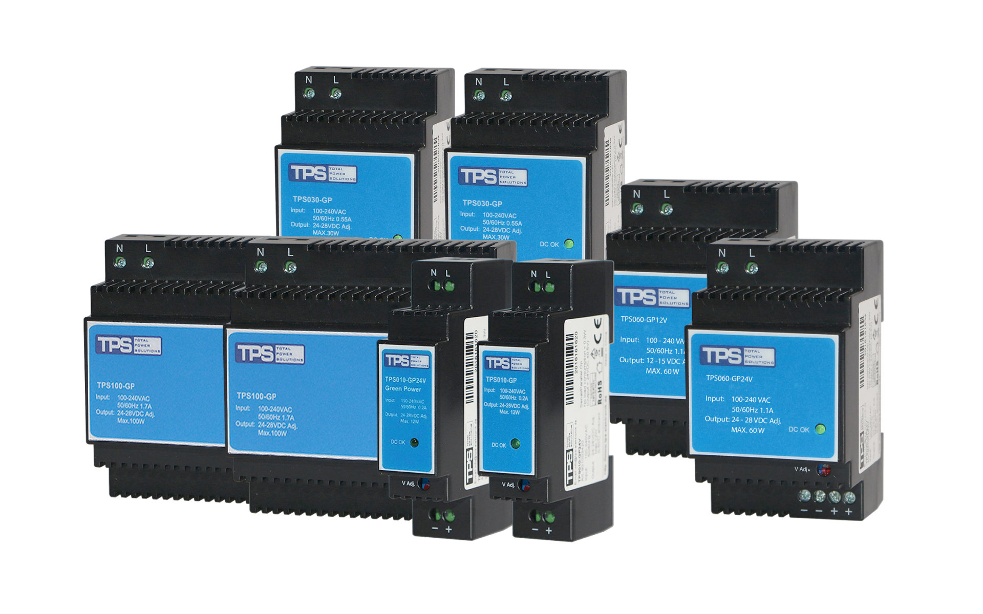 DIN Rail_TPS010-100W GP Series at TPS Elektronik GmbH