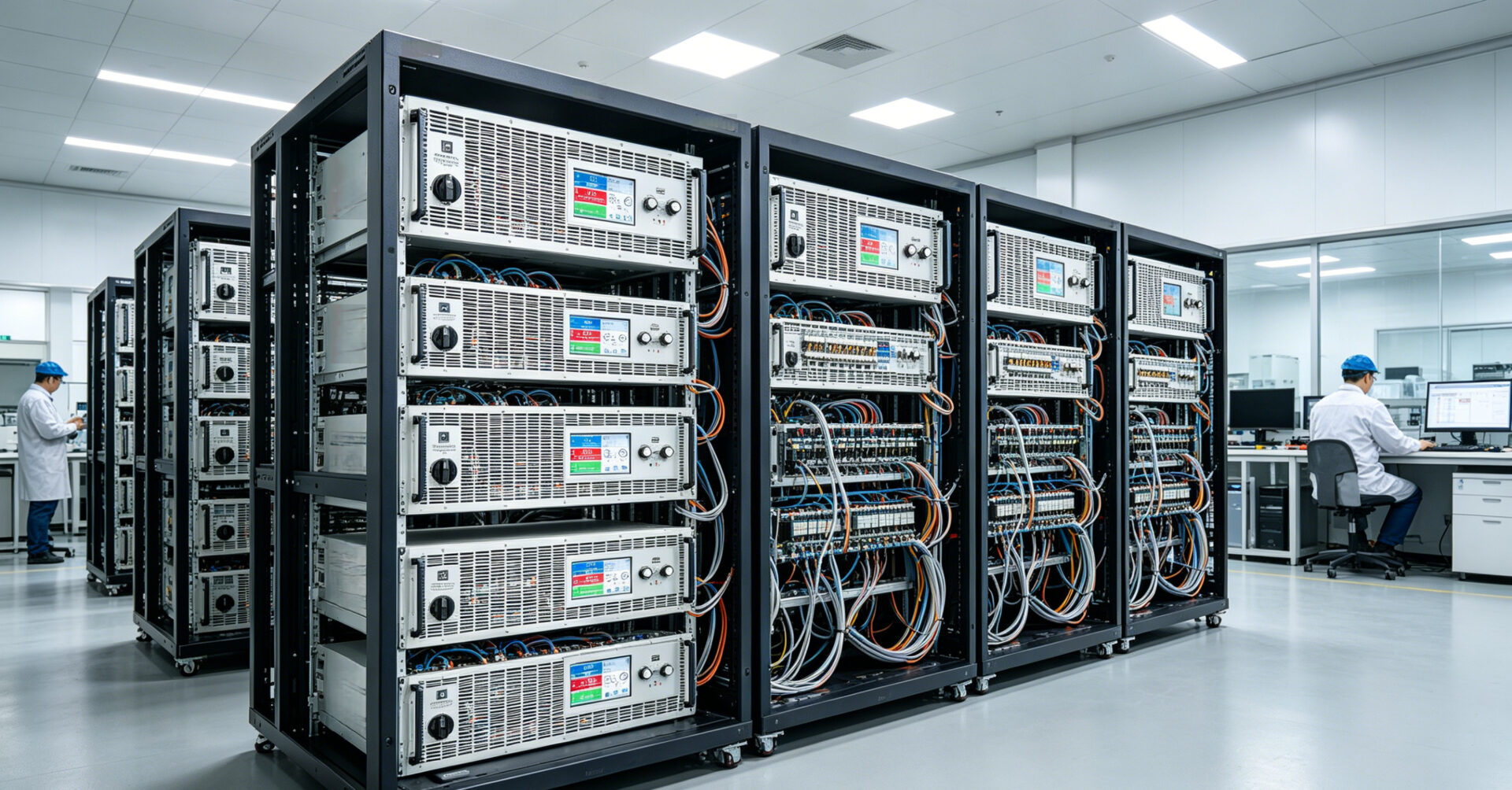Multi‑Unit Parallel Bidirectional Power Supply System 1920 kW ATE Rack Configuration – TPS Elektronik