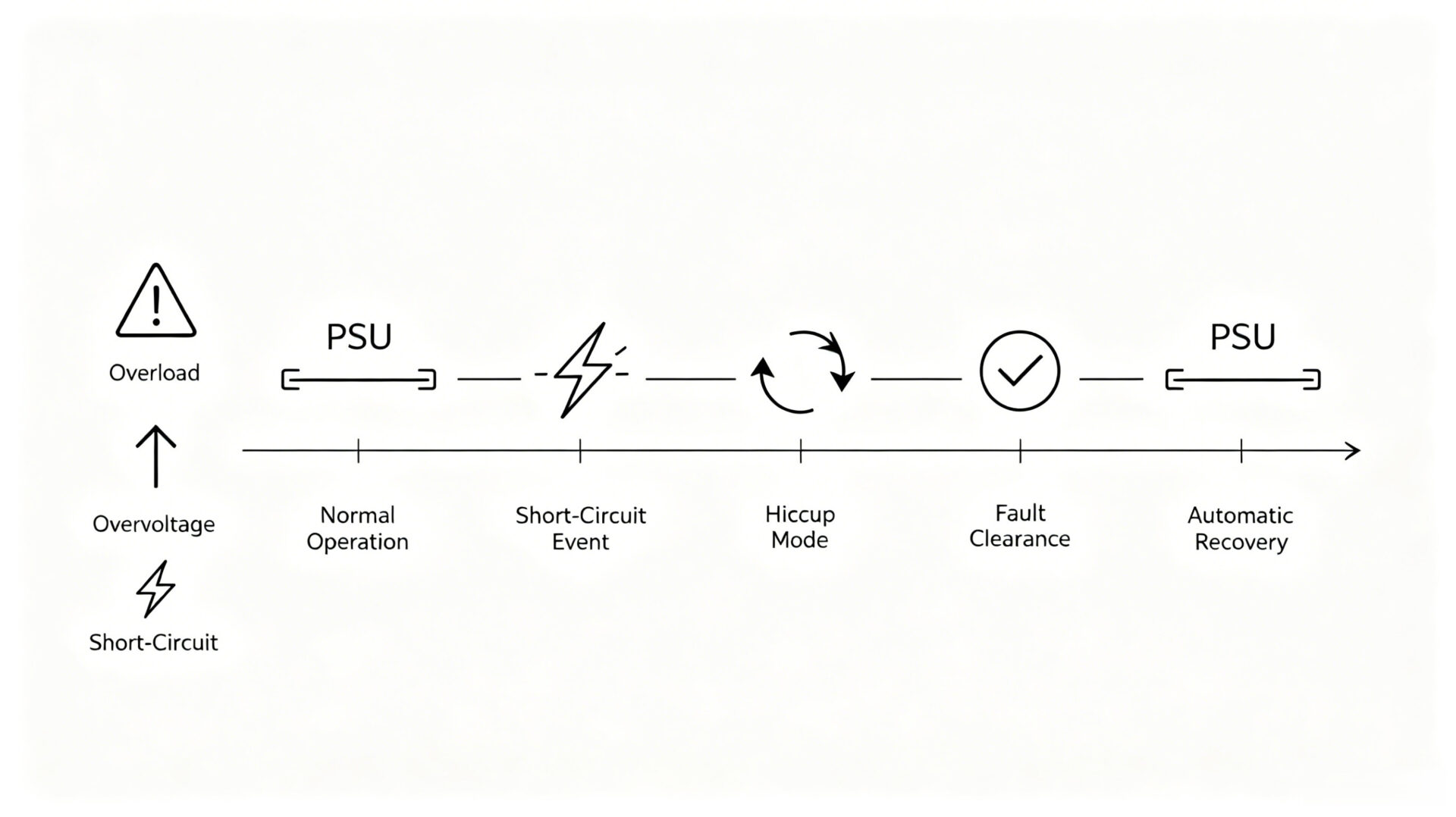 Overload Short‑Circuit Protection Hiccup Mode Open Frame Power Supply Recovery – TPS Elektronik
