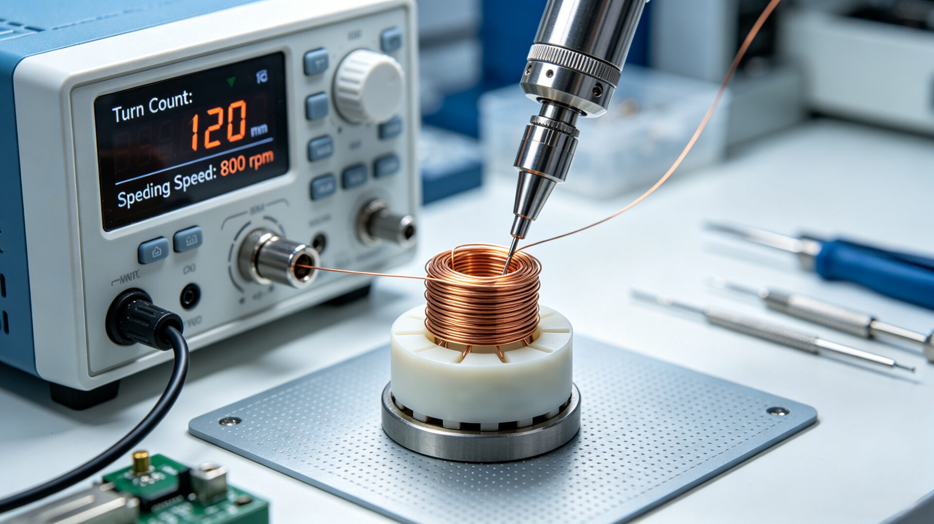 Precision Miniature Transformer Coil Winding SMPS Ferrite Core CNC Machine – TPS Elektronik