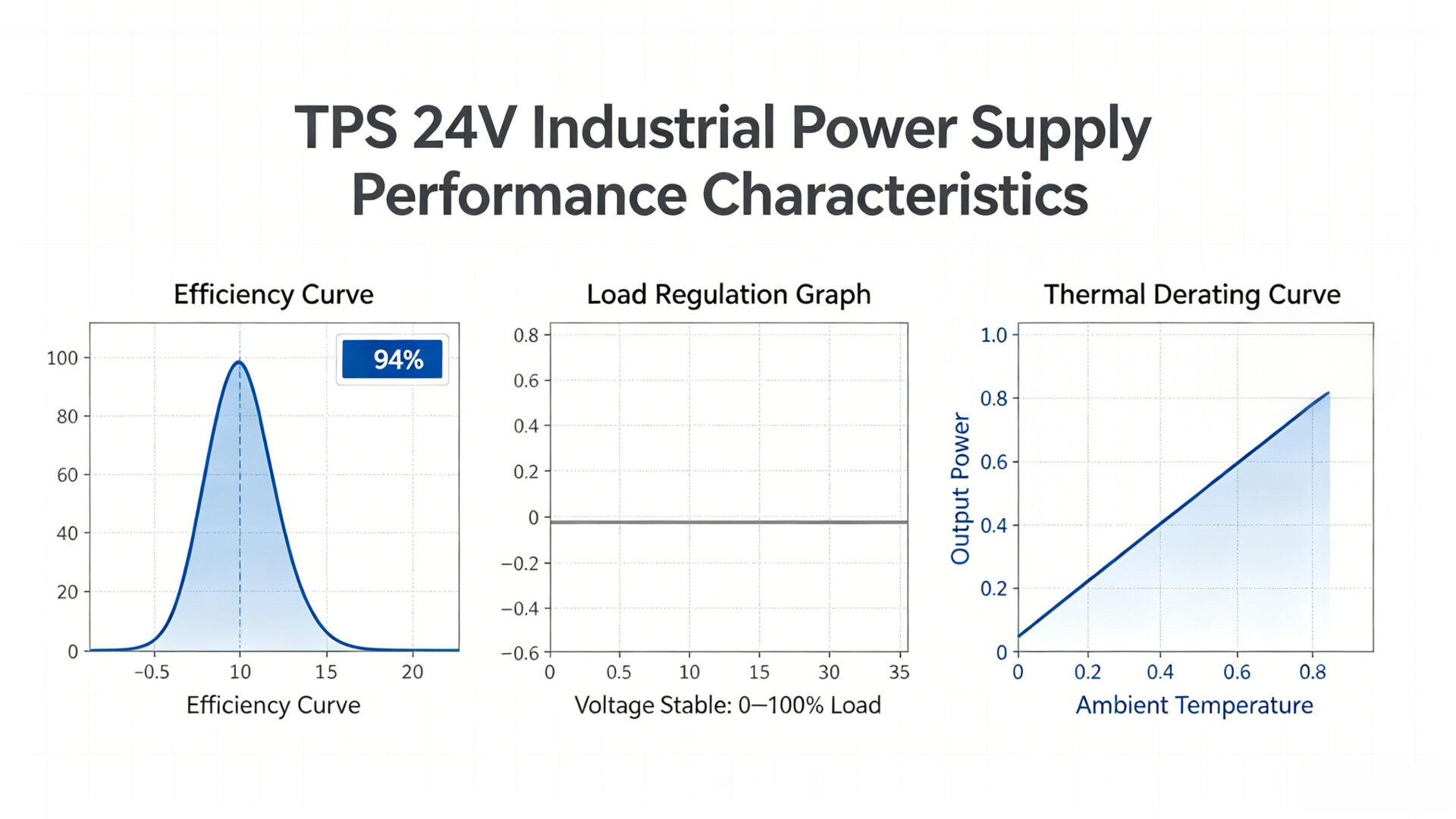 TPS Industrial Power Supply Efficiency Graph Load Regulation Curve Thermal Performance – TPS Elektronik