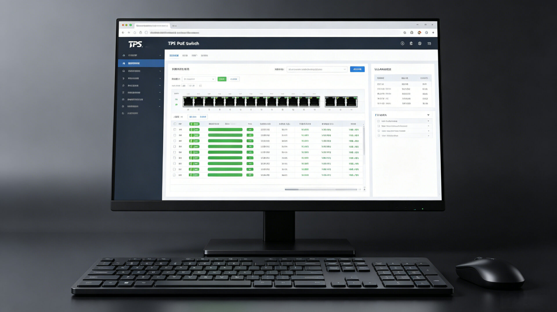 TPS PoE Injector Switch Web Management Interface Port Power Control VLAN Configuration – TPS Elektronik