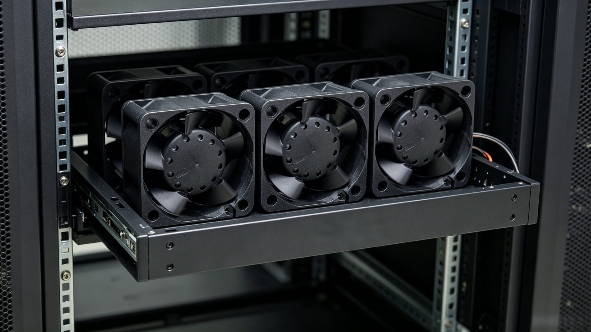 19-Inch Rack Mount Fan Tray with TPS 12V DC Fans for Server Cabinet Ventilation