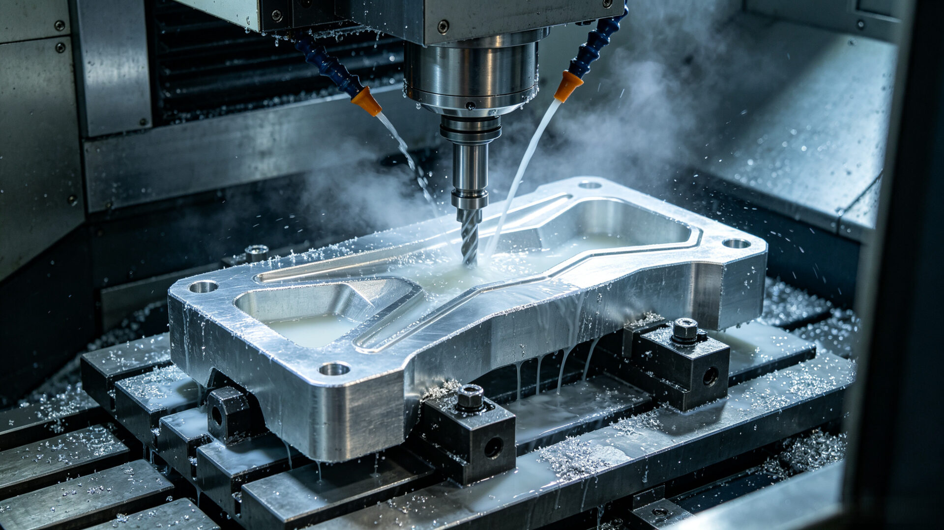 5‑Axis CNC Machining Integrated Aluminum Bracket Complex Geometry – TPS Elektronik
