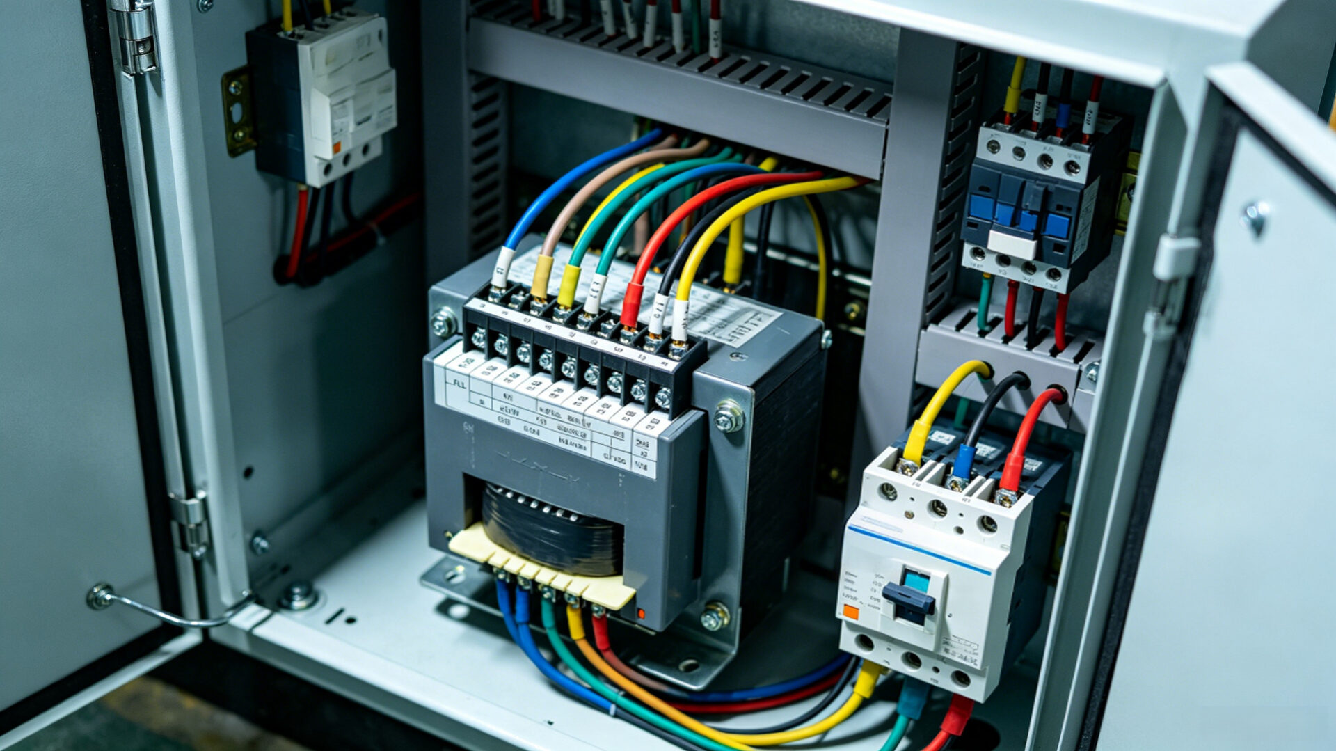 Industrial Control Transformer Installed in Automation Panel Wiring – TPS Elektronik