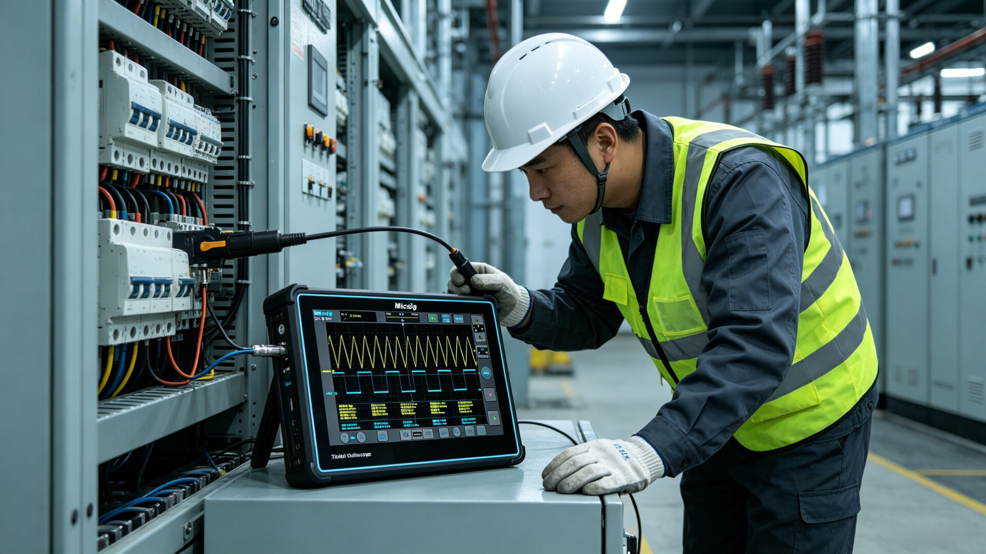 Power System Fault Recording with TO2004 Handheld Oscilloscope