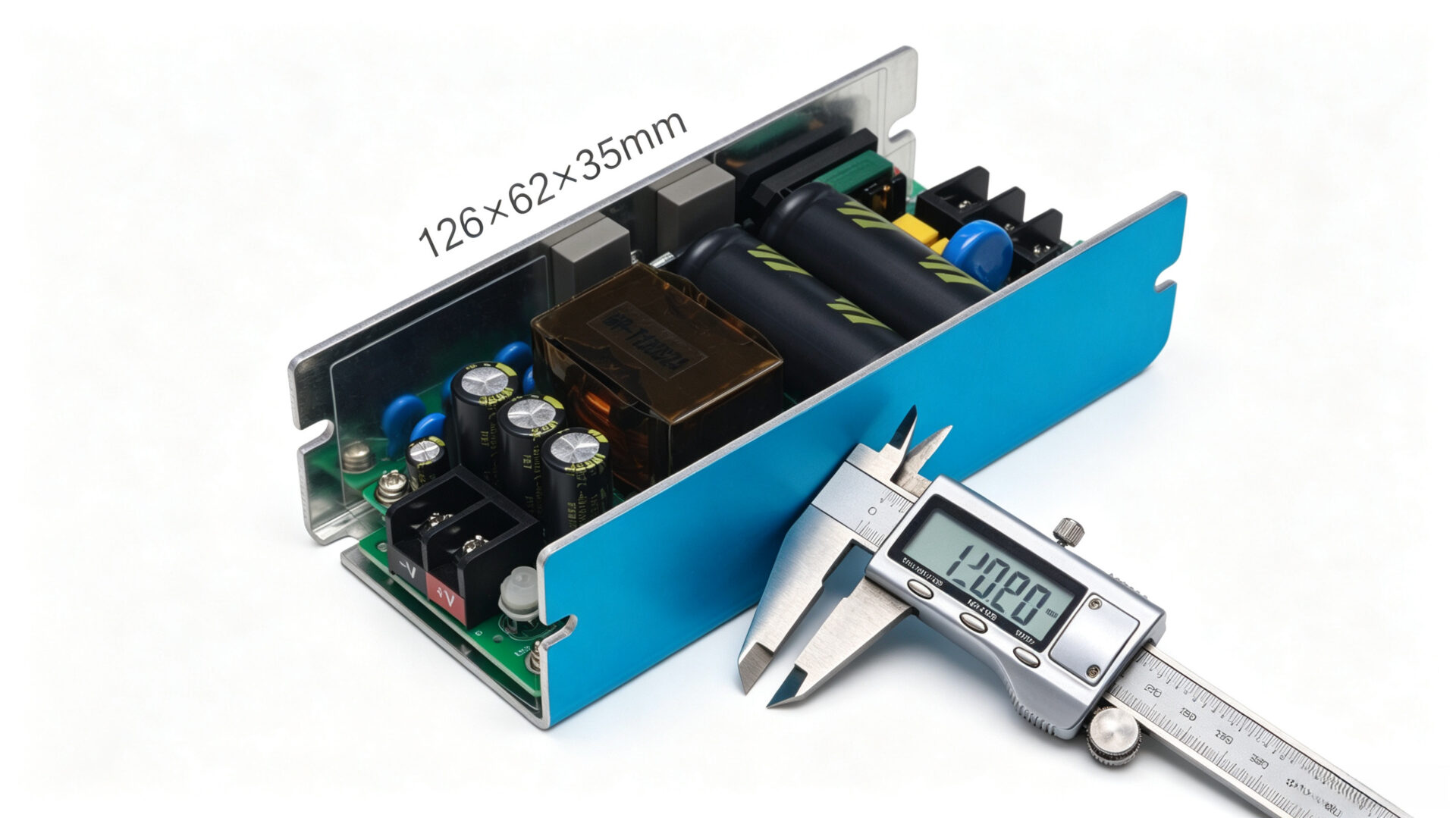 TPS 48V 120W Power Supply Dimensions 126x62x35mm Compact Size – TPS Elektronik