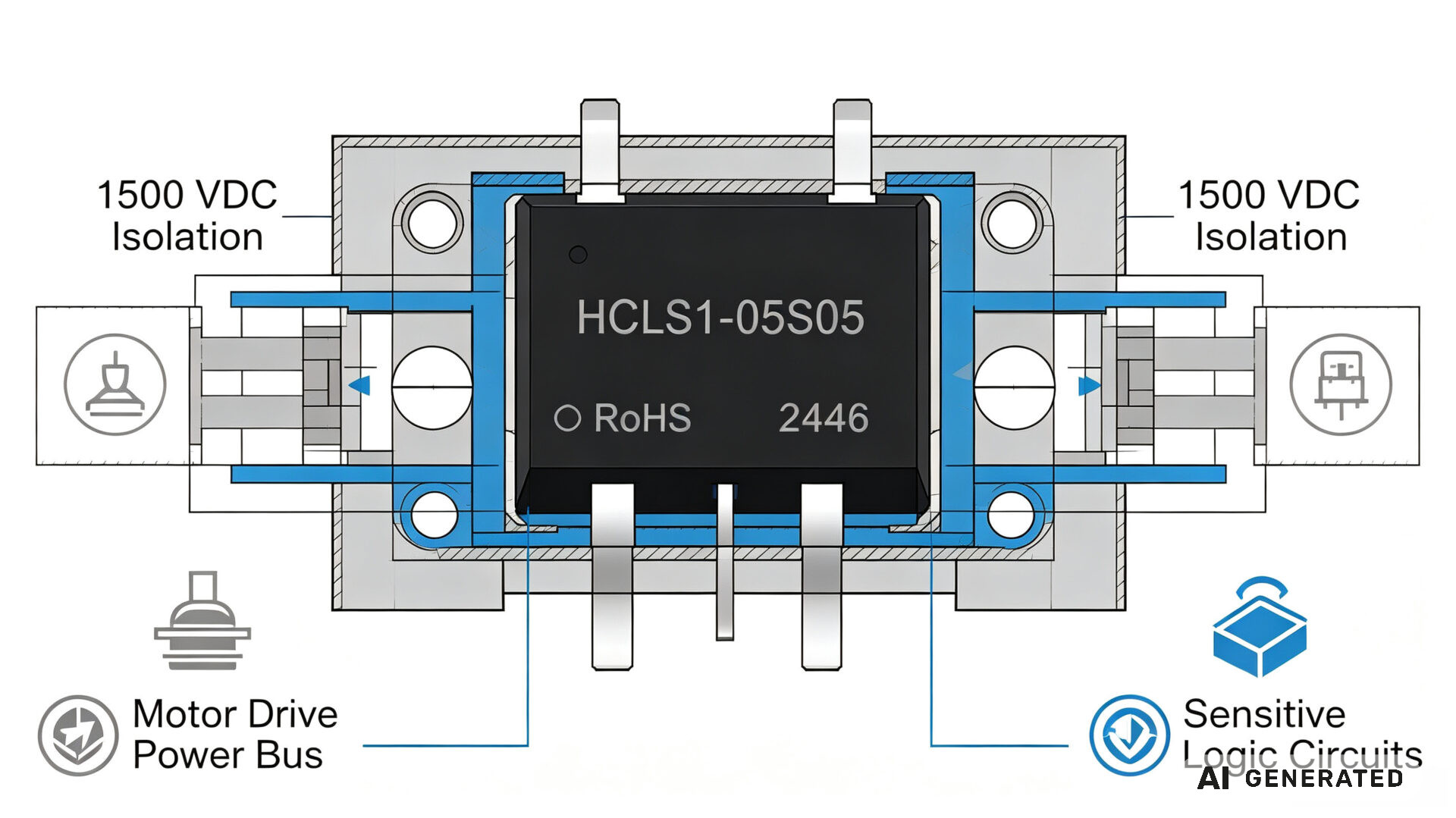 1500VDC-Isolation-Barrier-DC‑DC-Converter-Safety-Diagram-Robotic-Joint-–-TPS-Elektronik