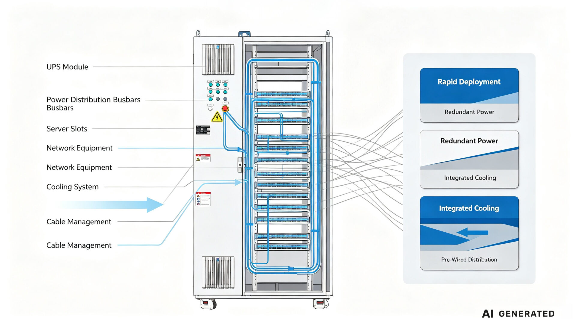 48U Edge Data Center Rack Architecture Diagram