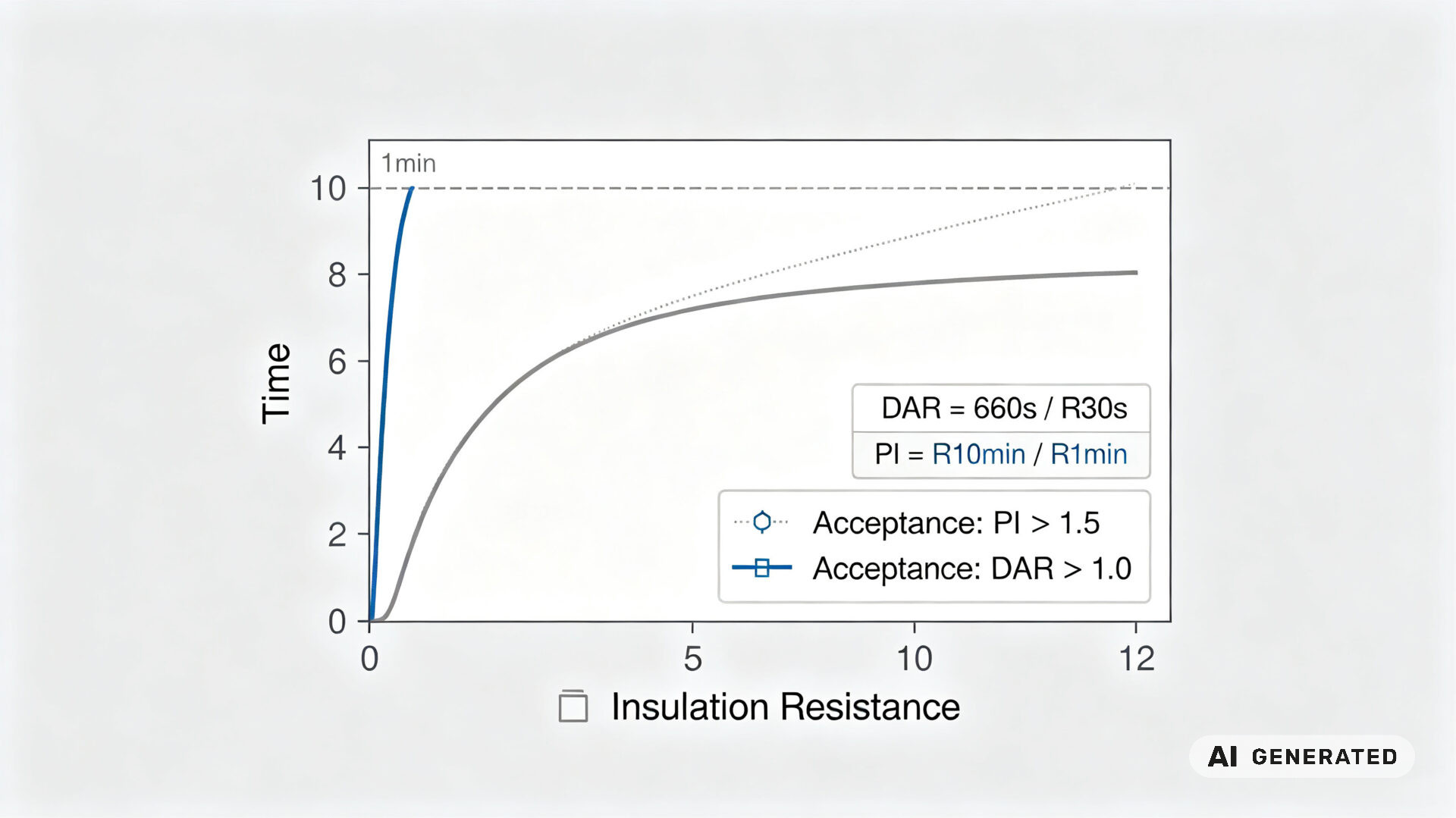 Dielektrisches Absorptionsverhältnis (DAR), Polarisationsindex (PI), Isolationsprüfdiagramm – TPS-Elektronik