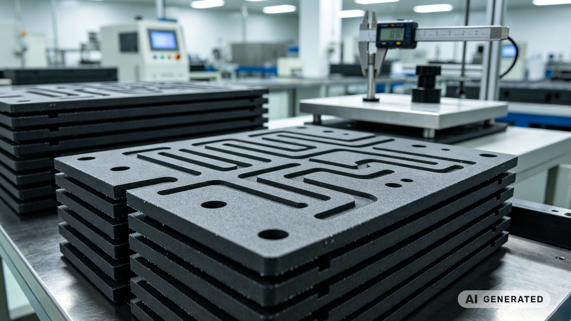 Finished Graphite Bipolar Plates for PEM Fuel Cell Assembly
Fertige Graphit-Bipolarplatten für die PEM-Brennstoffzellenbaugruppe