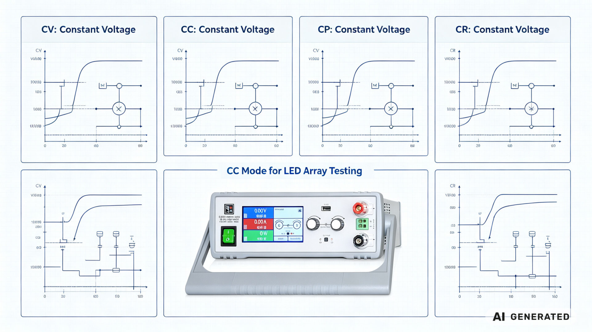 Four Regulation Modes of 1200W Electronic Load for LED Testing