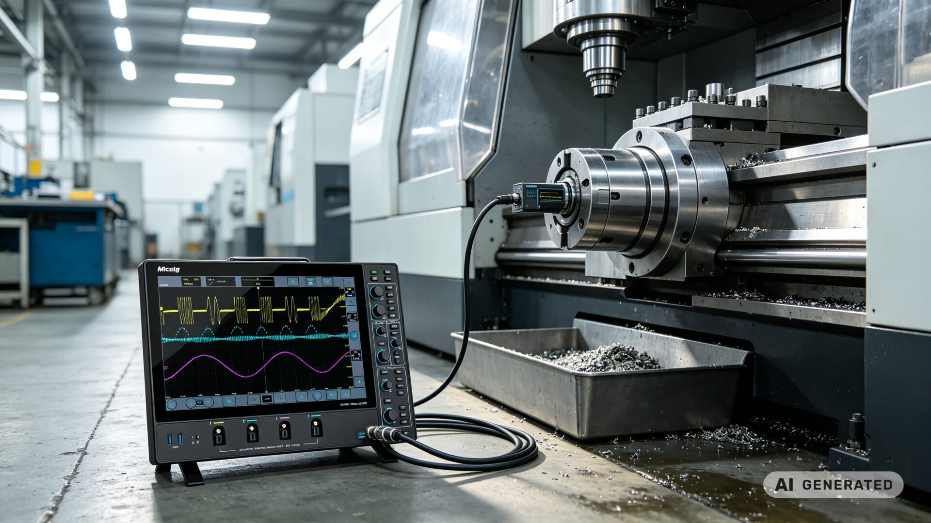 MDO5004 4-Kanal-Tablet-Oszilloskop für CNC-Schwingungsanalyse