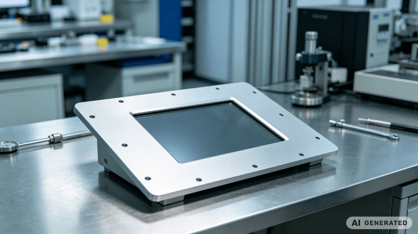 Precision CNC Milled Aluminum HMI Front Plate