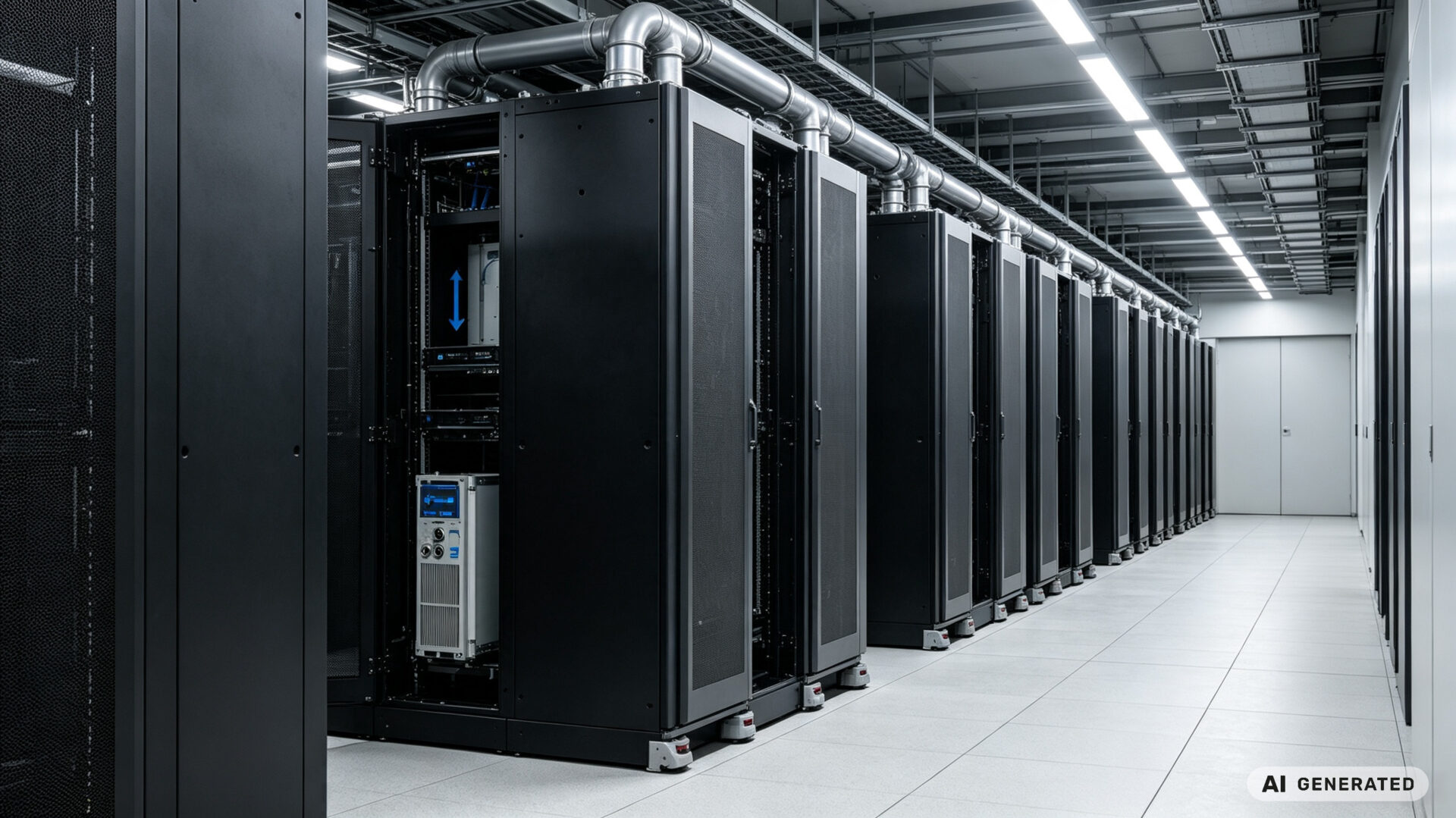 AI Data Center Cabinet Liquid Cooling DeploymentImplementierung von Flüssigkeitskühlung für KI-Rechenzentrumsschränke
