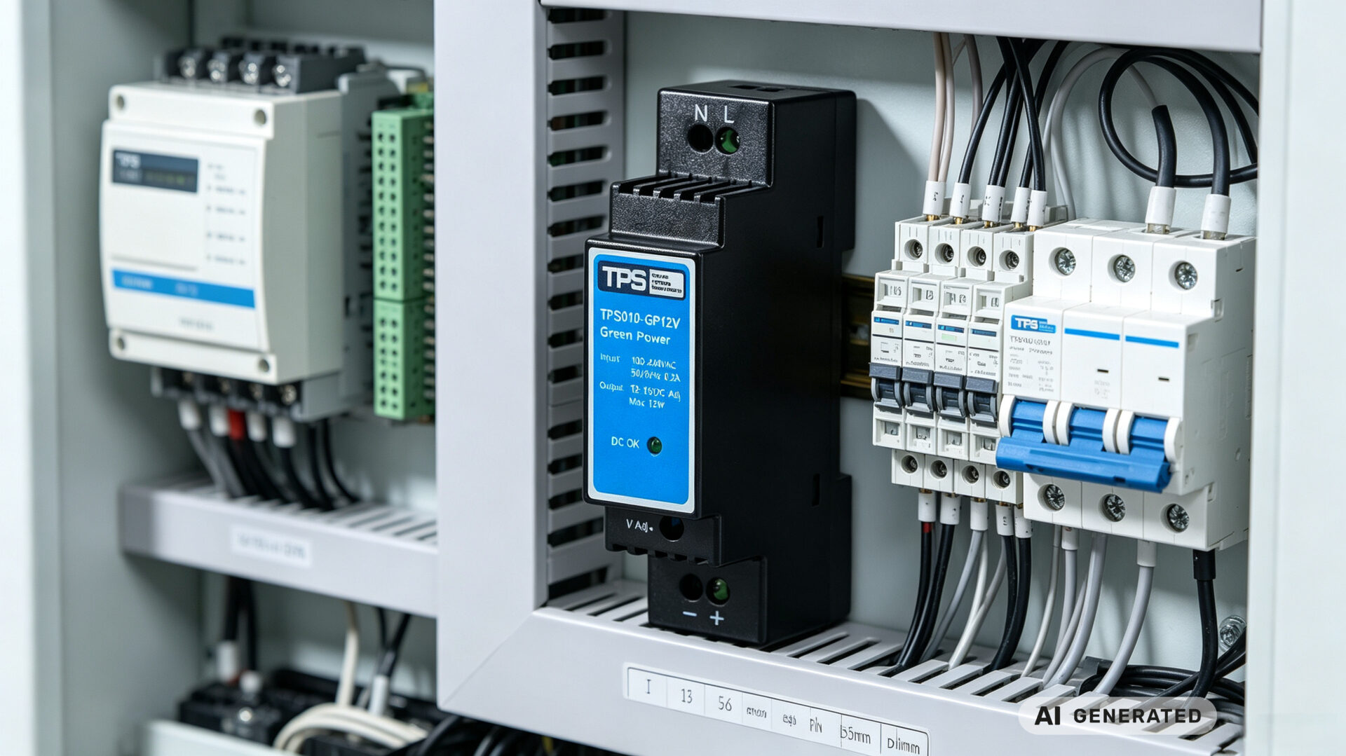 Compact DIN Rail PLC Power Supply for Building Automation
