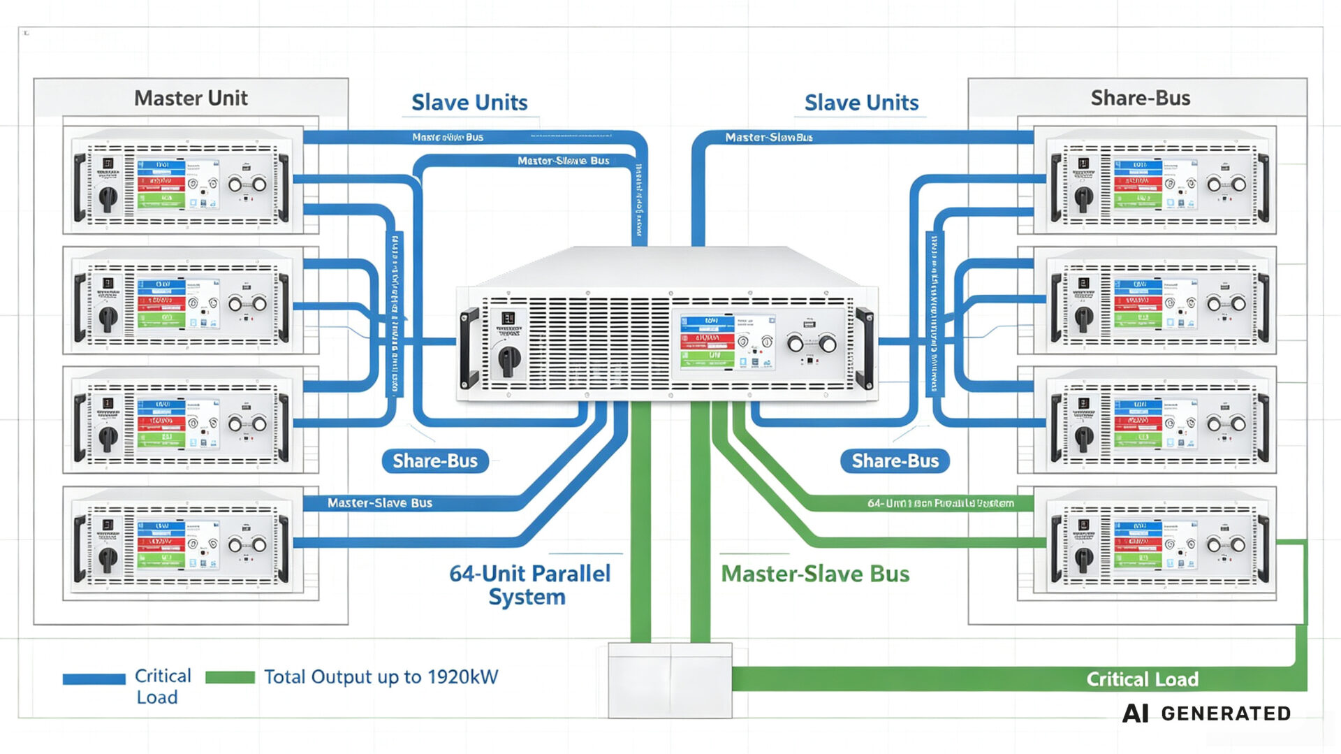 Scalable 64-Unit Parallel Power System for Hyperscale Data Centers